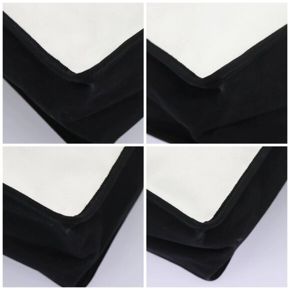 CHANEL Ladies First Tote Bag Canvas Black White CC Auth PP319AV - Picture 16 of 16